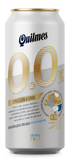 CERVEZA QUILMES 0.0% LATA 473ML