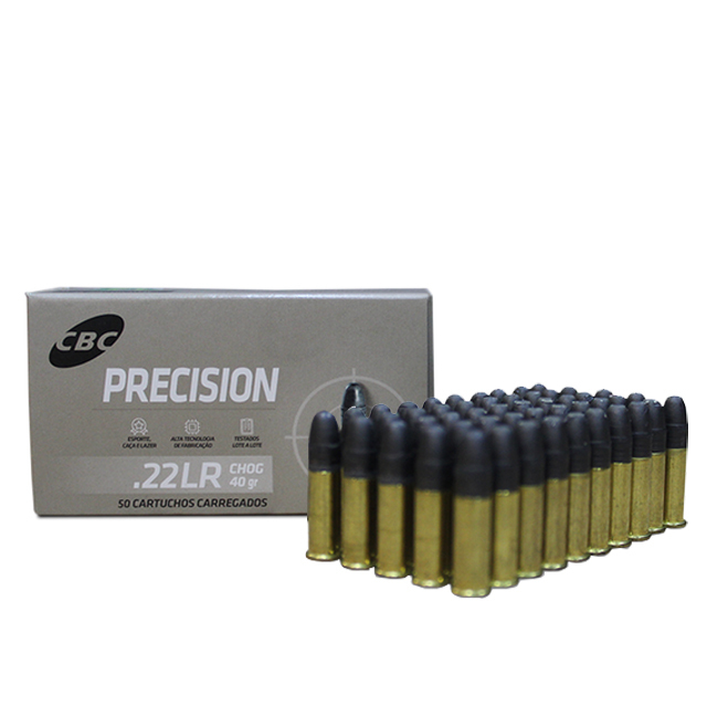 MUNIÇÃO CBC CAL.22LR HUNTER SUBSÔNICA CHPO 40GR CX/50