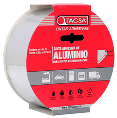 CINTA DE ALUMINIO TACSA CON ADHESIVO - 50MTS