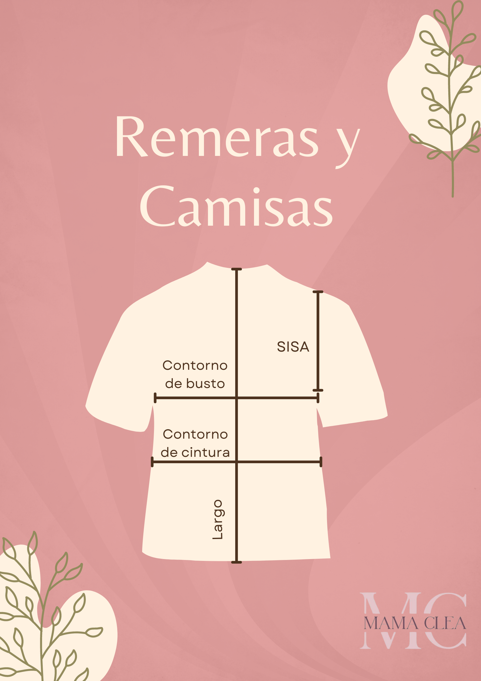 Medidas de Remeras y Camisas