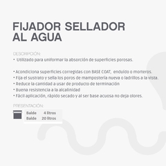 Fijador Sellador al Agua - comprar online