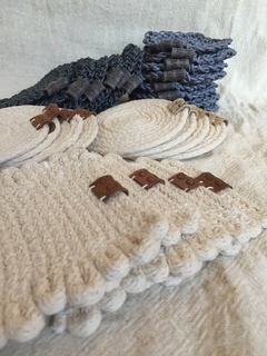 Posavasos Nido x4 - gris oscuro - Oveja calva