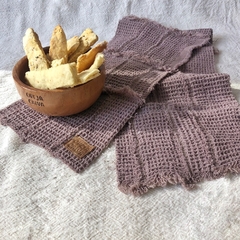 Centro de mesa patchwork Naná - chico - chocolate - comprar online