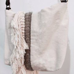 Bandolera flecos ( beige ) - comprar online