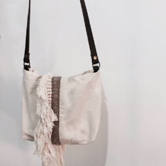 Bandolera flecos ( beige )