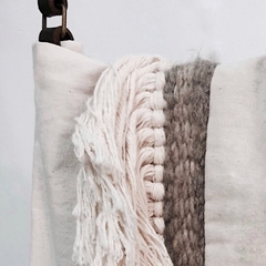 Bandolera flecos ( beige ) - tienda online