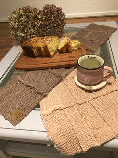 Centro de mesa patchwork Naná - chico - chocolate - Oveja calva