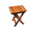 Mesa Lateral Estilo Matera Plegable De Madera 55cm De Alto - Armonia Hogar