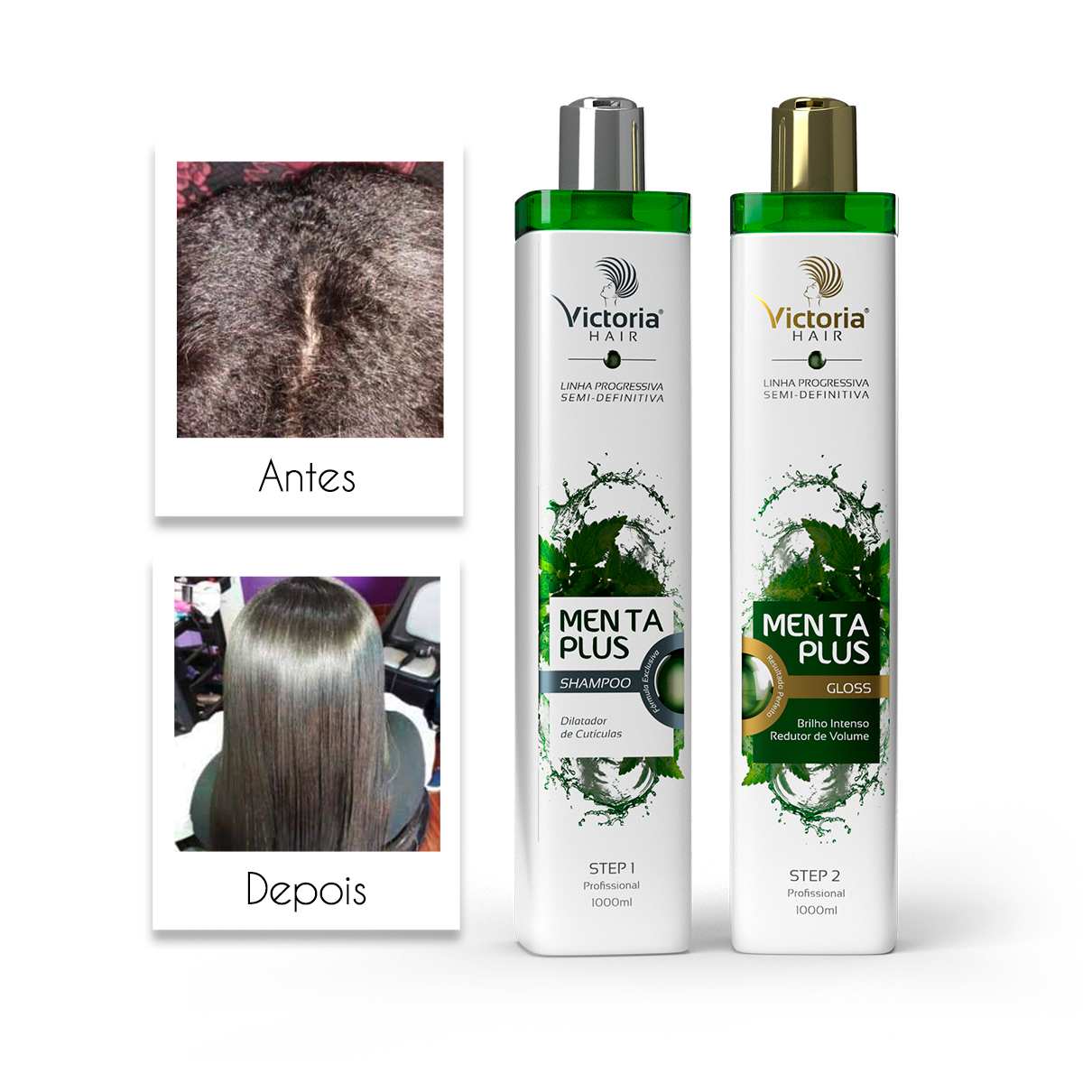 Progressiva Semi Definitiva Victoria Hair Gloss Menta Plus 1 Litro