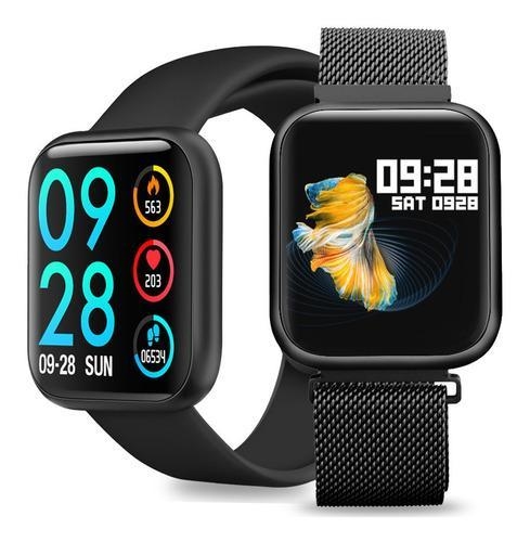 Smartwatch P80 Preto Original Com 2 Pulseiras