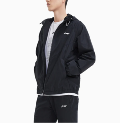 Li-Ning Logo Cardigan hooded track Jacket Black - Perfect Outfit MX