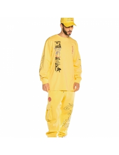 Grimey Yoga Fire Long Sleeve Tee Yellow en internet