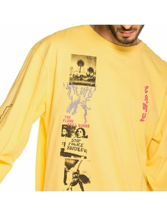 Grimey Yoga Fire Long Sleeve Tee Yellow - tienda en línea