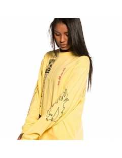 Grimey Yoga Fire Long Sleeve Tee Yellow on internet