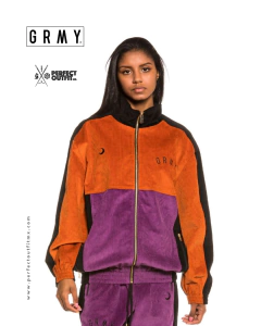 Grimey Nite Marauder Corduroy Track Jacket Brick