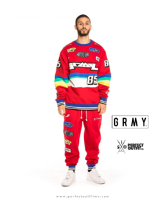 Grimey Arch Rival Sweatpants Red - Perfect Outfit MX