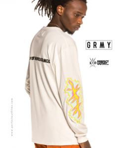 rimey Liveution Long Sleeve Tee White - Perfect Outfit MX