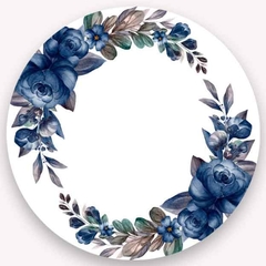 Kit Capa Sousplat Padrão Floral Azul - comprar online