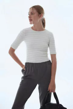 REMERA LINEN STRIPES MIKA - comprar online