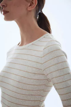 REMERA LINEN STRIPES MIKA - comprar online