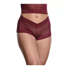Conjunto Caleçon em Renda sem Bojo Bordô - loja online