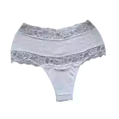 CALCINHA MODELADORA P/M TANGA MICROFIBRA COM RENDA - comprar online
