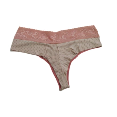 Kit Com 5 Calcinhas Fio Duplo com Renda Extra Conforto em Viscolycra
