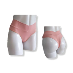Kit Com 5 Calcinhas Fio Duplo Cós Alto Conforto em Poliamida