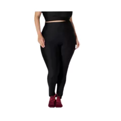 Calça Legging Peluciada Lisa Plus Size