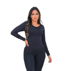 BLUSA SEGUNDA PELE PELUCIADA PRETA