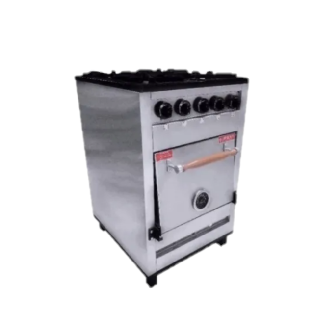 Cocina Industrial Pevi 4 Hornallas 55cm Horno Pizzero
