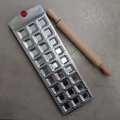 Raviol de Acero Inoxidable con Palo de amasar de madera
