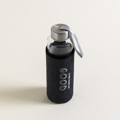 Botella de Vidrio Con Neoprene y tapa de Acero Inoxidable
