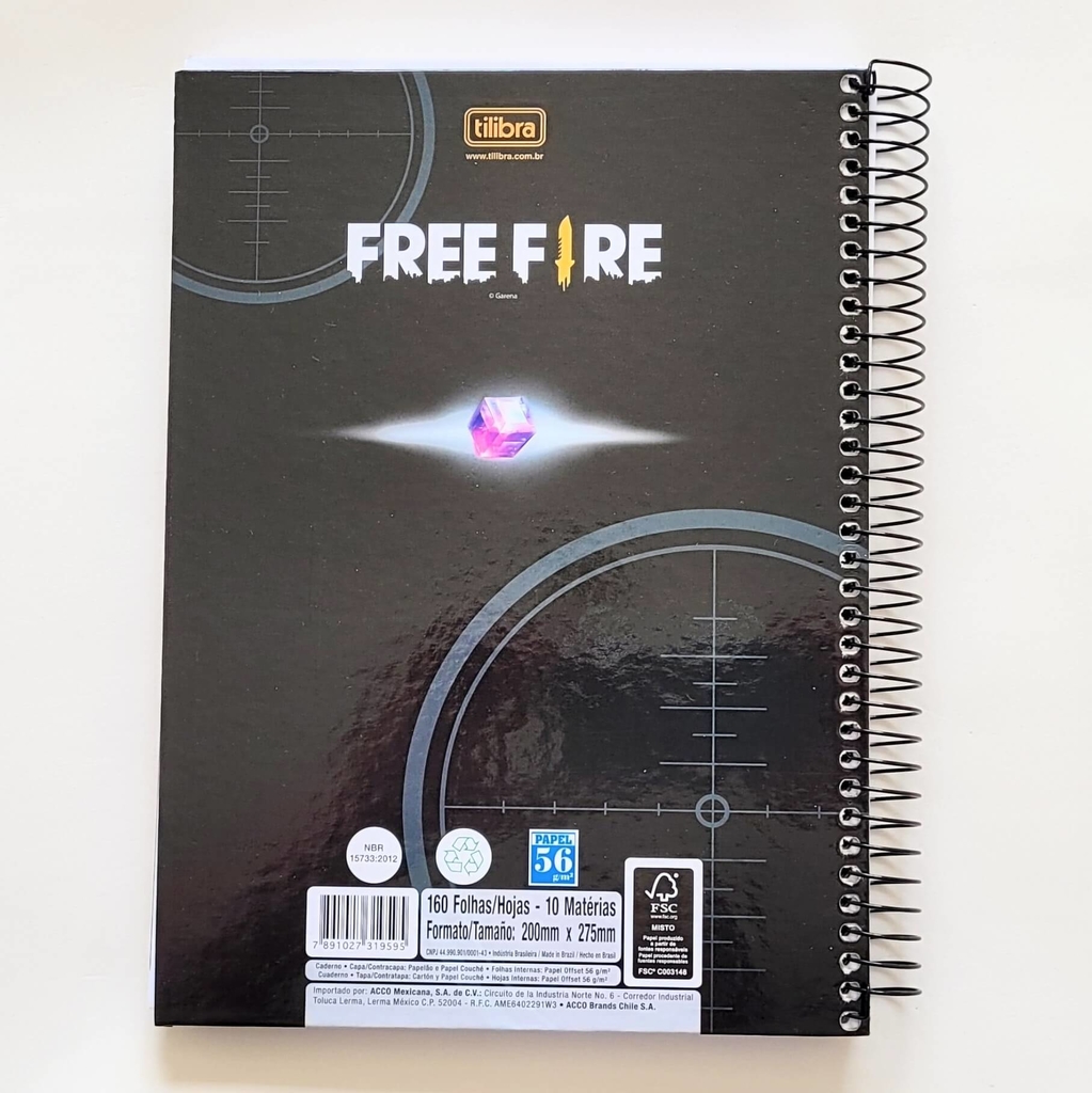 Caderno Free Fire Booyah Video Game 10 Matérias Univ Tilibra - Tem Tem  Digital - Brinquedos e Papelaria, aqui tem!