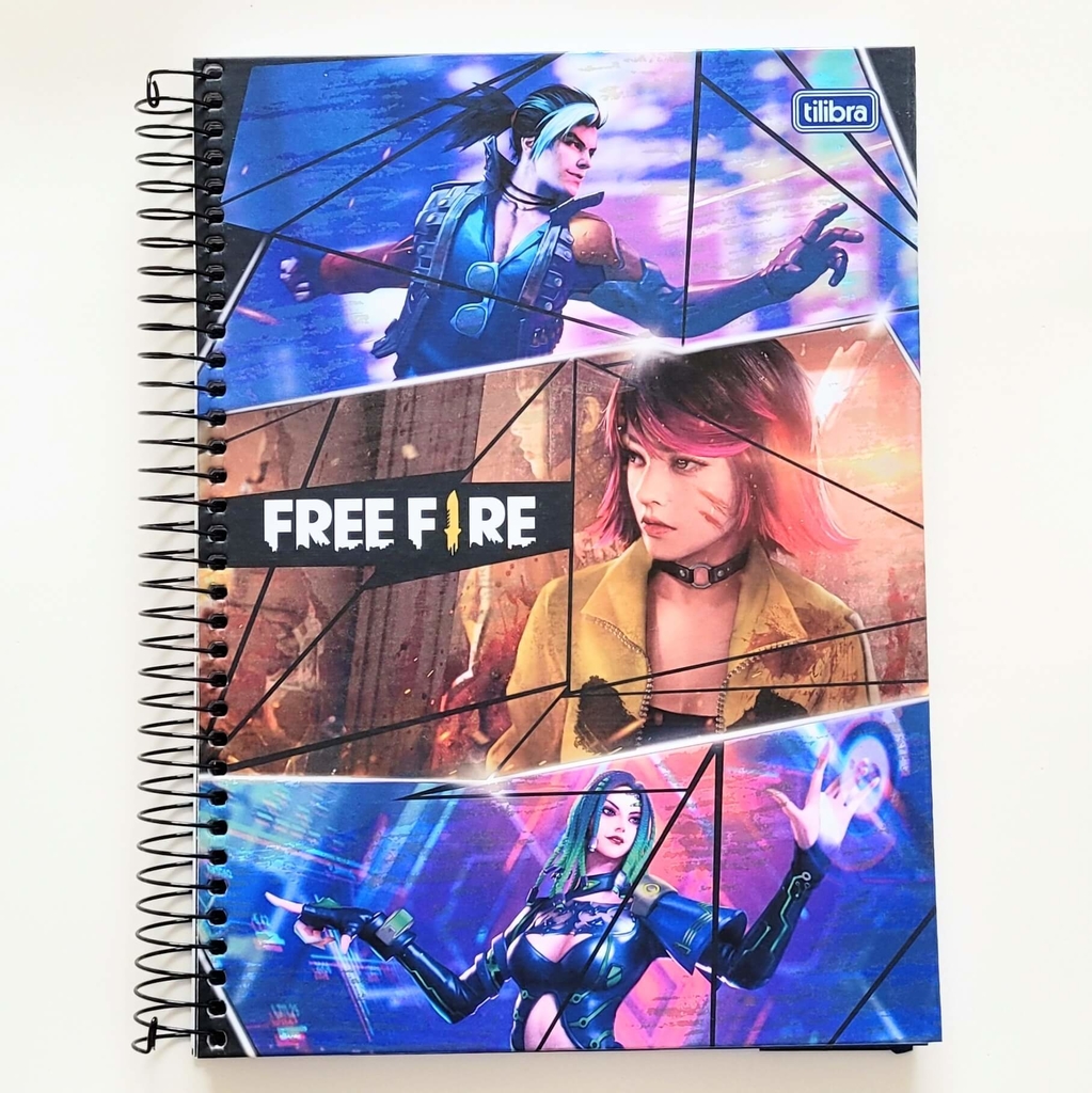 Caderno Free Fire Universitário 10 Matérias 160 Folhas - papelariamalibu