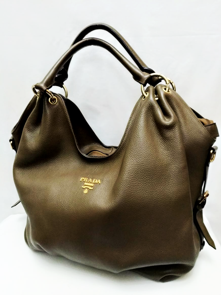 bolsa prada couro