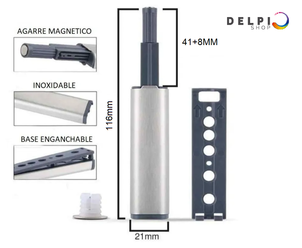 SISTEMA RETEN EXPULSOR PUSH OPEN COBERTOR METALICO CALIDAD PARA PUERTA
