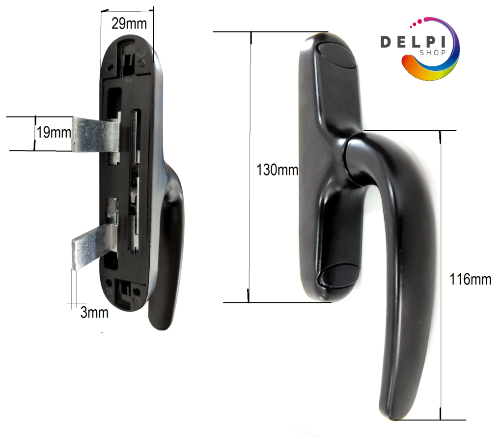 Manivela Para Ventana De 3 Pulgadas Marrón – Hardware Americano U.S. Hardware WP-8878C