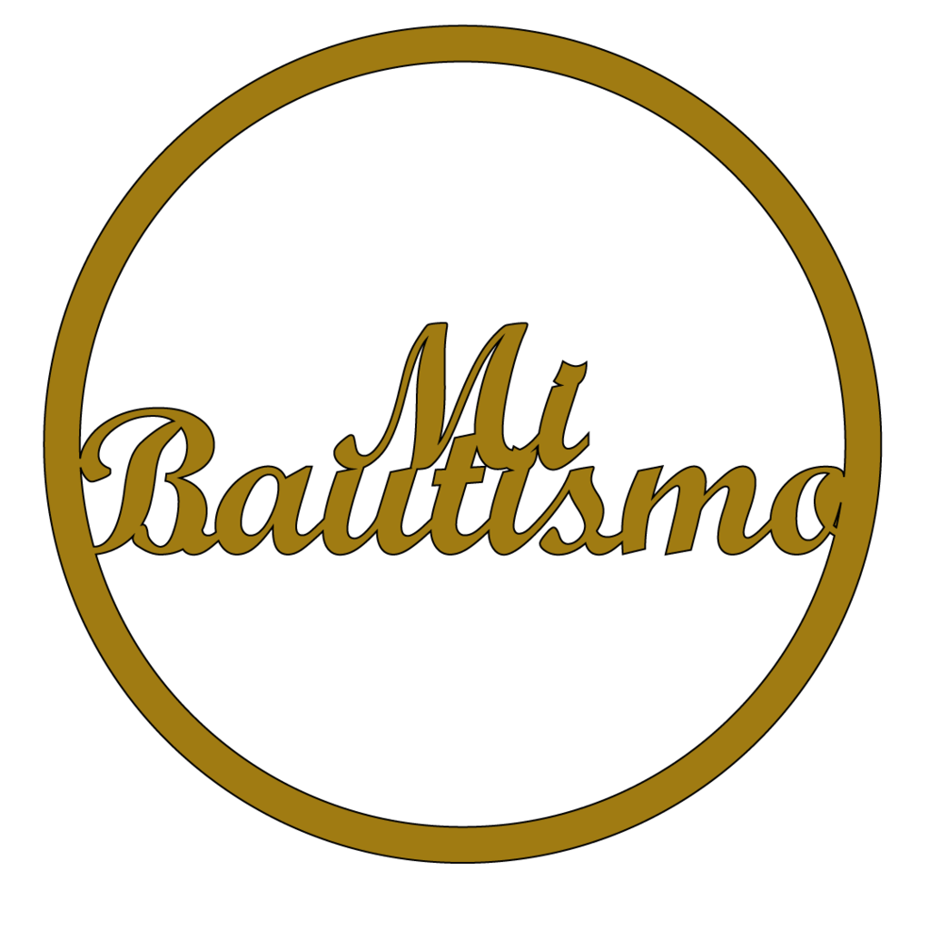 Cartel Souvenir Mi Bautismo Circulo Liso REC LASER Cartel Souvenir Mi Bautismo Circulo Liso REC LASER