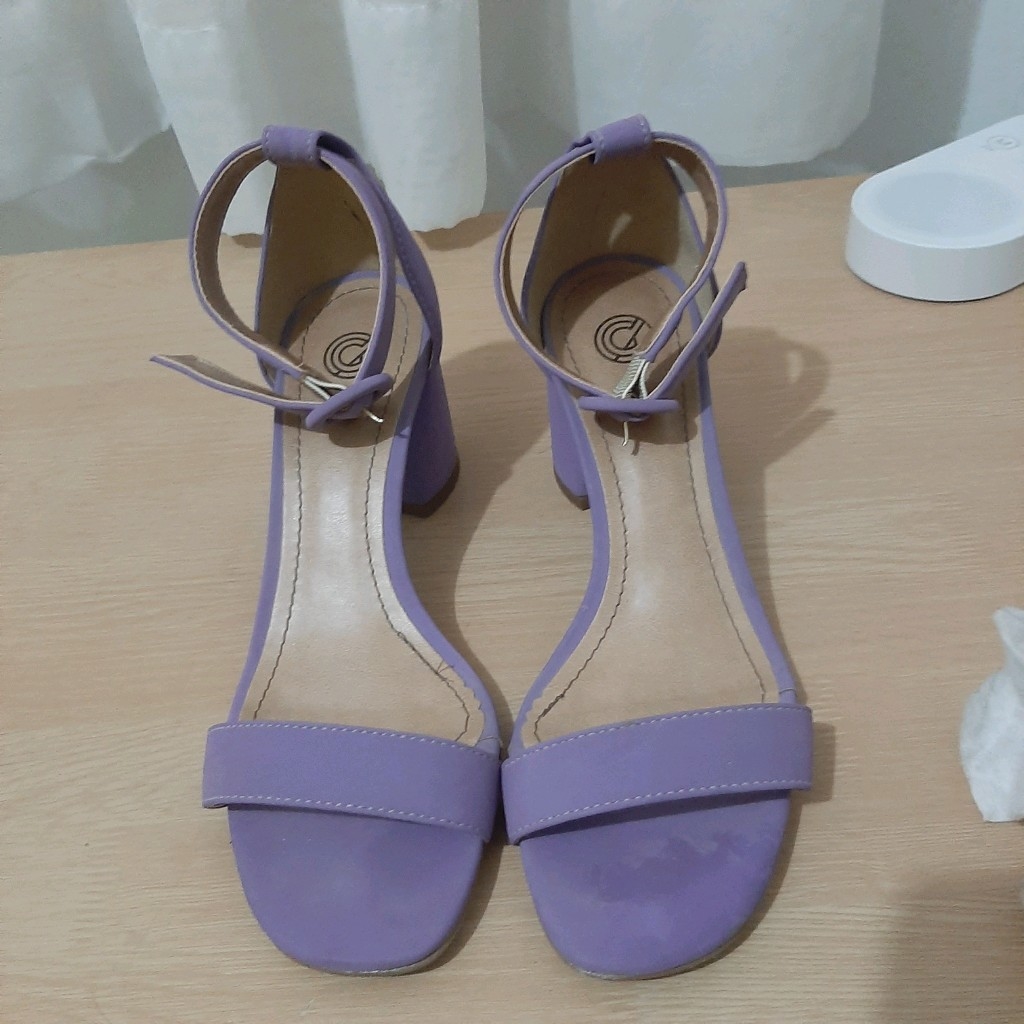 Compre Sandália DAFITI SHOES Salto Fino Tornozeleira Bege DAFITI S Online