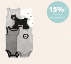 Pack x 5 bodies Carter´s (9 y 12 meses)