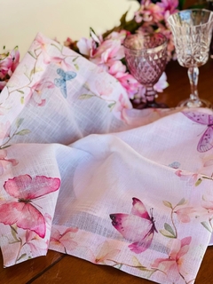 GUARDANAPO BORBOLETA FLORAL UN NA COMPRA 1 UN GANHE 1 AMERICANO ROSA POLIESTER - comprar online