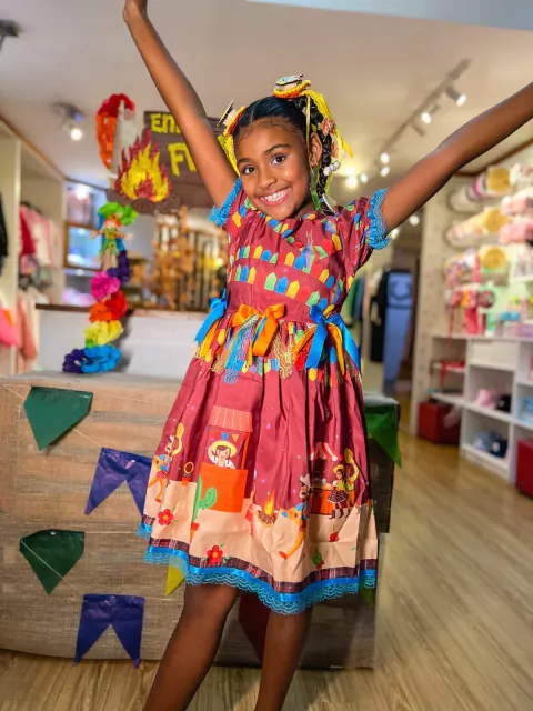 Vestido infantil para criança de hot sale 10 anos