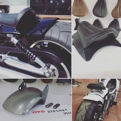 Kit Customização Harley Davidson Vrod Nigth Rod Paralamas curto banco solo estofado suporte de placa lateral e suporte de piscas