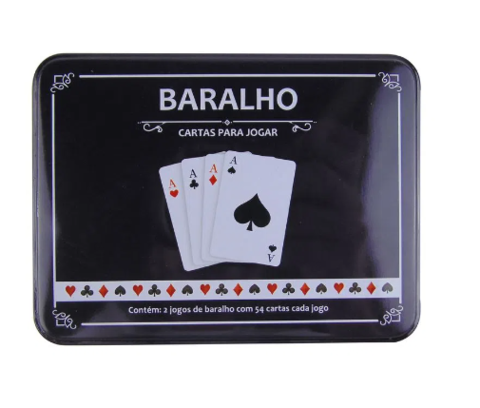 Jogo De Baralho Cartas Papel Vermelho Unitário 54 Cartas