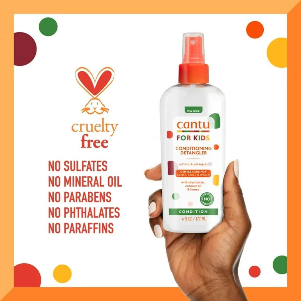 Comprar Cantu Care for Kids Conditioning Detangler 6 fl oz 177ml. Si estás buscando una solución para desenredar el cabello de tus pequeños de manera suave y efectiva, el Cantu Care for Kids Conditioning Detangler 6 fl oz 177ml es la respuesta. Este producto ha sido formulado especialmente para cuidar el cabello infantil, ofreciendo hidratación y manejabilidad sin causar daño. En Onlineshoppingcenterg, puedes encontrar este maravilloso acondicionador y disfrutar de un cabello sano y desenredado para tus hijos.  ¿Qué es el Cantu Care for Kids Conditioning Detangler? El Cantu Care for Kids Conditioning Detangler 6 fl oz 177ml es un acondicionador sin enjuague diseñado para:  Desenredar el cabello fácilmente, reduciendo el tiempo de peinado. Hidratar y nutrir cada hebra, gracias a sus ingredientes naturales como la manteca de karité y el aceite de coco. Proteger el cabello delicado de los niños contra la sequedad y el quiebre. Este acondicionador es parte de la línea Productos Cantu para rizos, especialmente creada para cabellos rizados, ondulados y texturizados.  Beneficios de usar Cantu Care for Kids Conditioning Detangler 1. Fórmula suave y segura El acondicionador Cantu para niños no contiene ingredientes agresivos como sulfatos, siliconas o parabenos, lo que lo hace ideal para el cuero cabelludo sensible.  2. Desenredo rápido y sin dolor Facilita el peinado, eliminando los nudos sin causar molestias. Es perfecto para el cabello rizado o difícil de manejar.