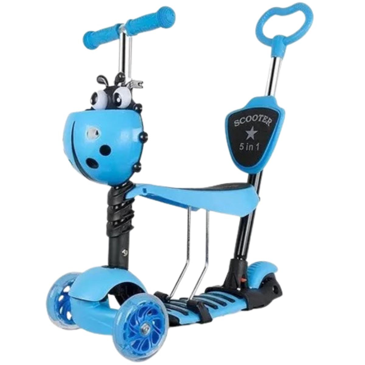 Patineta Mariquita Scooter Monopatín Niño. ¿Por Qué Comprar una Patineta Mariquita Scooter Monopatín para Niños? La Patineta Mariquita Scooter Monopatín Niños es la opción  Beneficios de la Patineta Mariquita Scooter Monopatín Niños Desarrollo del Equilibrio y la Coordinación Con la patineta mariquita , los niños pueden mejorar su equilibrio y habilidades motoras mientras se divierten. El diseño de tres ruedas ayuda a que los más pequeños se sientan seguros al comenzar a aprender.  Diseño Seguro y Duradero La patineta mariquita 5 en 1 está diseñada pensando en la seguridad de los niños. Sus materiales son resistentes y sus ruedas están hechas para proporcionar una buena estabilidad, reduciendo el riesgo de caídas.  Diseño Ajustable para Crecer con el Niño El scooter mariquita cuenta con un manillar ajustable en altura, lo que permite que se adapte al crecimiento del niño, acompañándolo durante varios años.  Diversión en Exteriores Este monopatín fomenta el juego al aire libre, lo que es crucial para el desarrollo físico de los niños. Les ayuda a desconectarse de las pantallas ya disfrutar del movimiento y la naturaleza.  ¿Qué hace especial a la Patineta Mariquita 5 en 1? La patineta mariquita 5 en 1 no es solo un scooter, sino que tiene varias funciones que la hacen única. Dependiendo del modelo, puede incluir un asiento desmontable, convirtiéndolo en un vehículo ideal tanto para principiantes como para niños que ya tienen experiencia en el uso de scooters. Es una inversión a largo plazo, ya que su versatilidad permite ajustarse a las diferentes etapas de crecimiento del niño.  Características Clave de la Patineta Mariquita Scooter Monopatín Niños Ruedas de LED : Las ruedas de muchos modelos están equipadas con luces LED que se iluminan al moverse, lo que no solo las hace visualmente atractivas, sino también más seguras durante los paseos nocturnos. Manillar Ajustable : Como se mencionó, el manillar puede ajustarse a diferentes alturas, haciendo que el monopatín mariquita se adapte a la altura del niño. Asiento Desmontable : Algunos modelos incluyen un asiento que se puede quitar y poner según las necesidades del niño, ofreciendo la posibilidad de usar la patineta mariquita como un triciclo para los más pequeños.