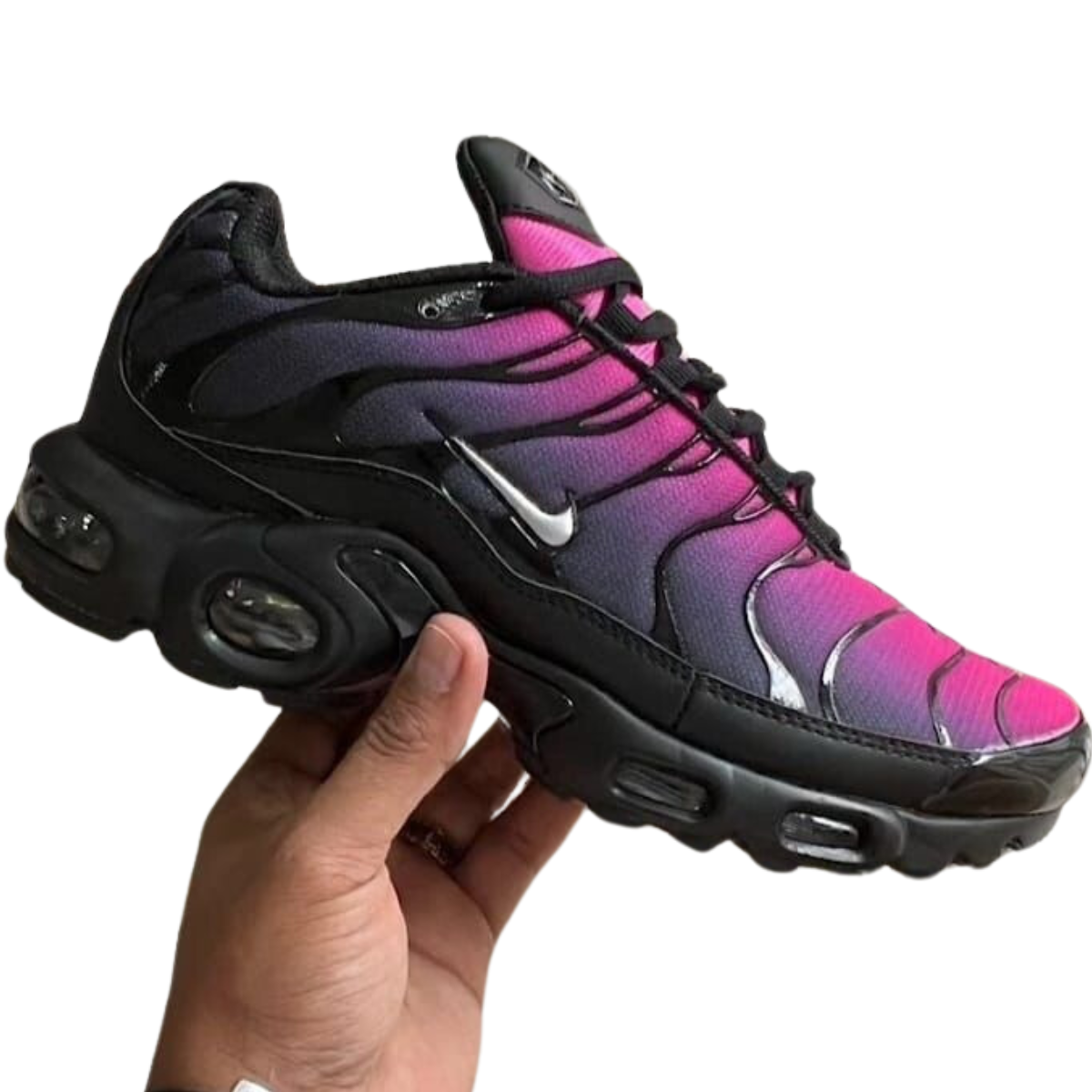 nike air negros con rosa