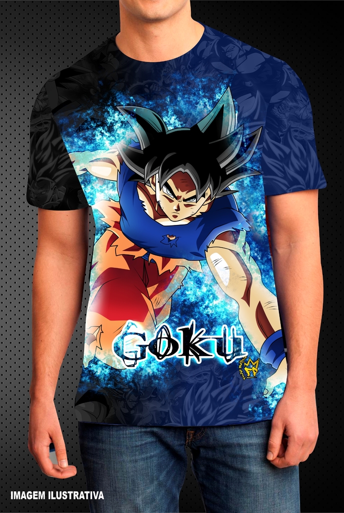 Camiseta Camisa Goku Instinto Superior Completo Dragon Ball