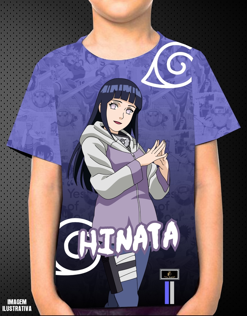 Camiseta Infantil Hinata Hyuga Personalizada